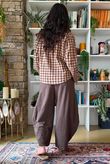Bibi Gingham Frill Neck Shirt Naturals